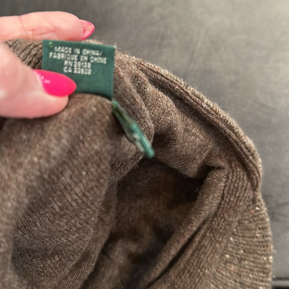 Lauren Ralph Lauren brown wool hat with snap and AEO navy hat - Picture 6 of 9